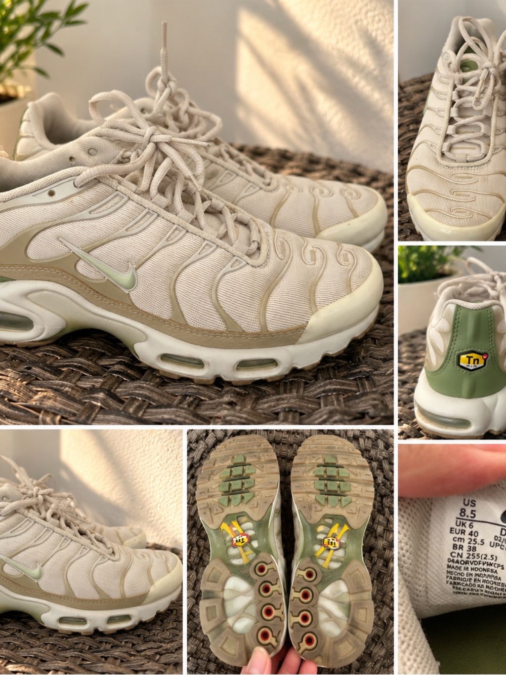 Nike Cream and Green Women's Sneakers